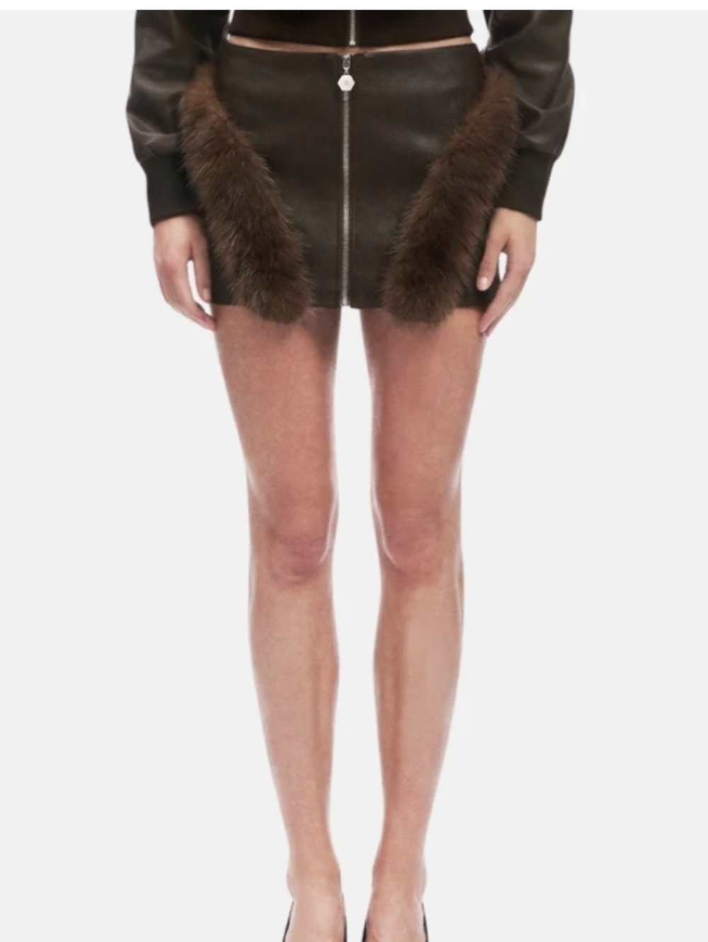 OW Collection Bela **Mini Skirt Only** Faux Leather S NWT - Picture 3 of 8